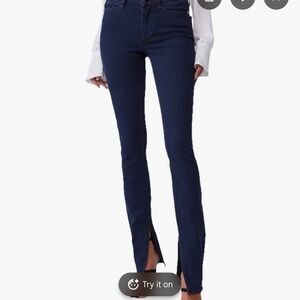 Paige Dark Blue Women's Slim Bootcut Jeans